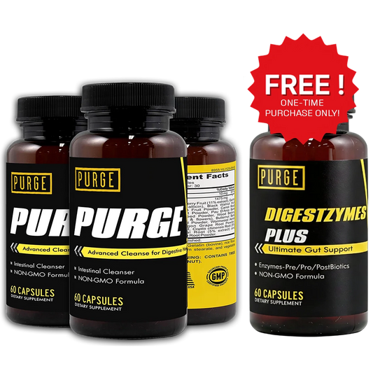 Triple Pack: Purge with Free Digestzymes Plus (One-Time Purchase)